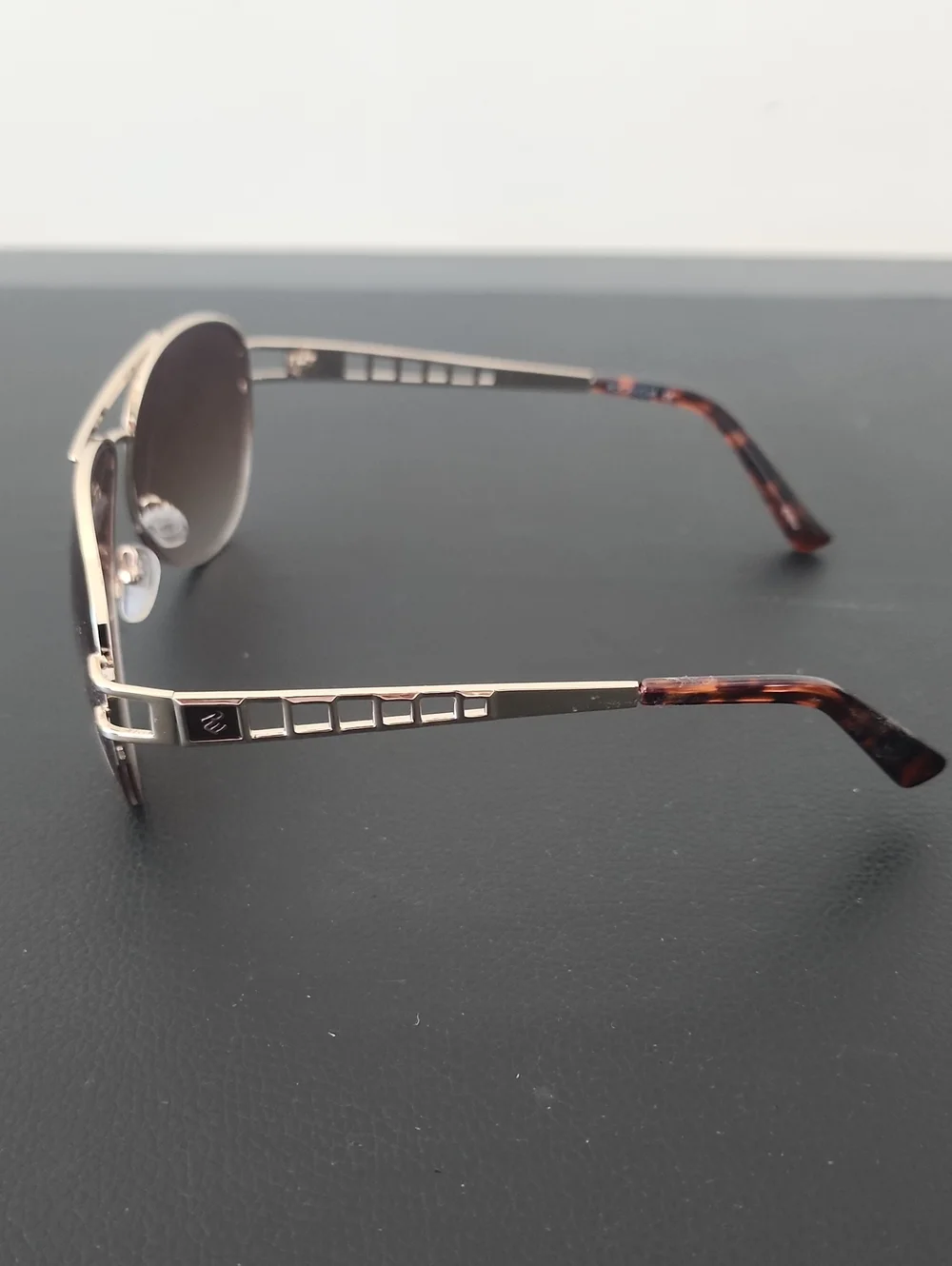 Rocawear Men’s Aviator Sunglasses — Rose Gold Frame with Brown Lenses